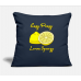 Fruit Lemon Navy Pillow